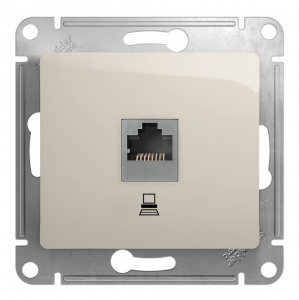 Glossa Молочный Розетка компьютерная RJ45 кат.5E