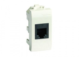 Розетка RJ-45 (белая), 1 модуль DKC