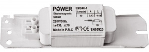 Дроссель ЛЛ 40W 220V EMB 40-1 Power