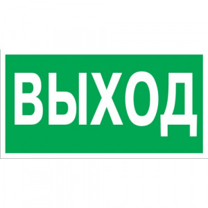 Наклейка "Выход" 29х14 см 