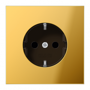 JUNG LS METAL Розетка 16 А, 250 B~ имитация золота