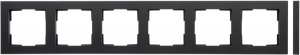 LIREGUS EPSILON Рамка 6-я прилегающая, черная матовая, Slim
