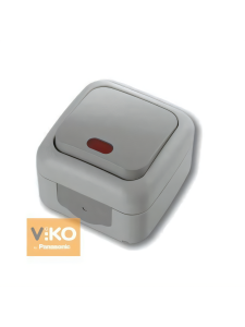 Vi-ko ОУ сер выкл 1 кл с подсв