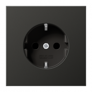 JUNG LS METAL Розетка 16 А, 250 В~ антрацит