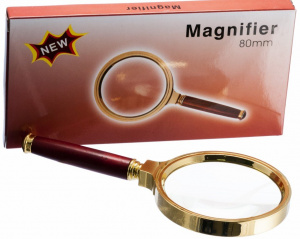 Лупа с ручкой золото Д=80 Magnifier