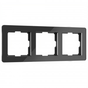 Werkel Acrylic рамка на 3 поста черный