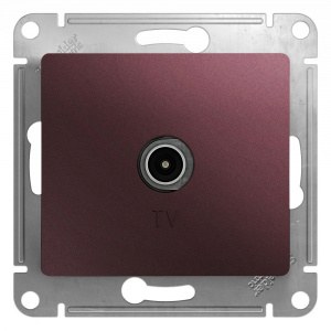 Glossa Баклажановый Розетка TV оконечная 1DB