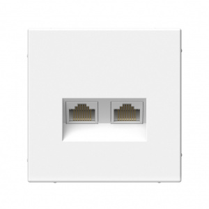 ArtGallery Лотос Розетка двойная компьютерная RJ45+RJ45, кат.6А, механизм