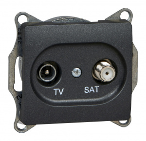Glossa Антрацит Розетка TV-SAT оконечная 1DB
