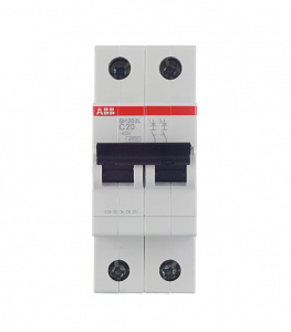 Автоматический выключатель ABB 2P 20А C20 SH202(6000)
