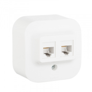 Quteo Бел Розетка RJ11+RJ45 кат5UTP