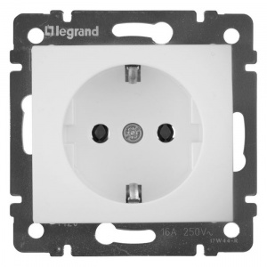Legrand Valena розетка 1 с/з (бел)