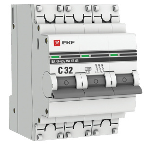 Авт. выкл. EKF 3P 32A C BA47-63