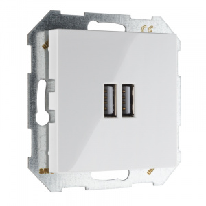 LIREGUS EPSILON Роз. USB 3,4А (А+А), белое