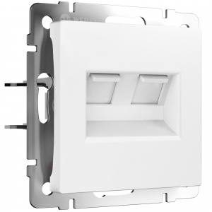 W1181161/ Розетка двойная Ethernet RJ-45 (белый матовый)