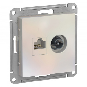 AtlasDesign Жемчуг Розетка TV+RJ45 кат.5E